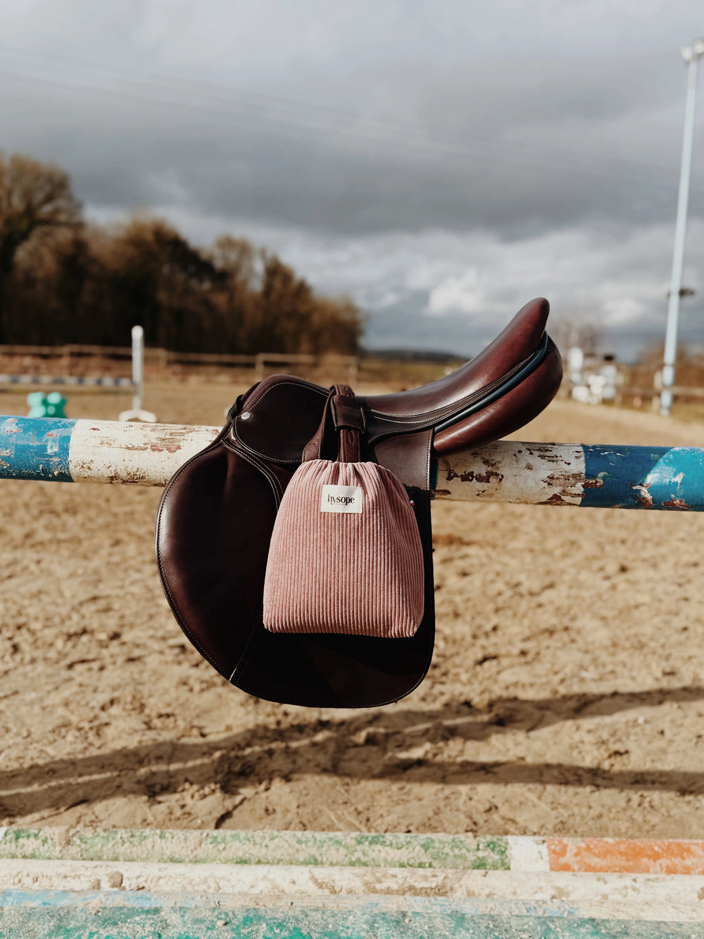 Housses d'étriers Velours Rose Hysope Équitation