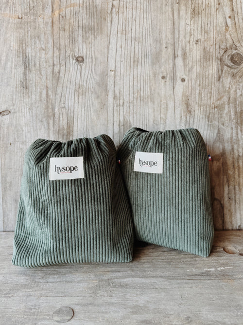 Housses d'étriers Velours Vert Kaki