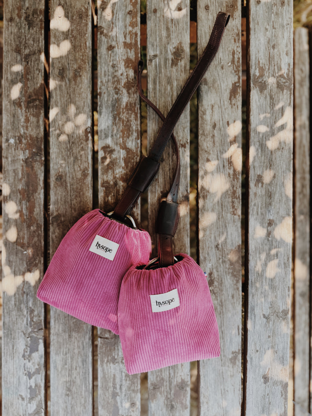 Housses d'étriers Velours Rose Fushia
