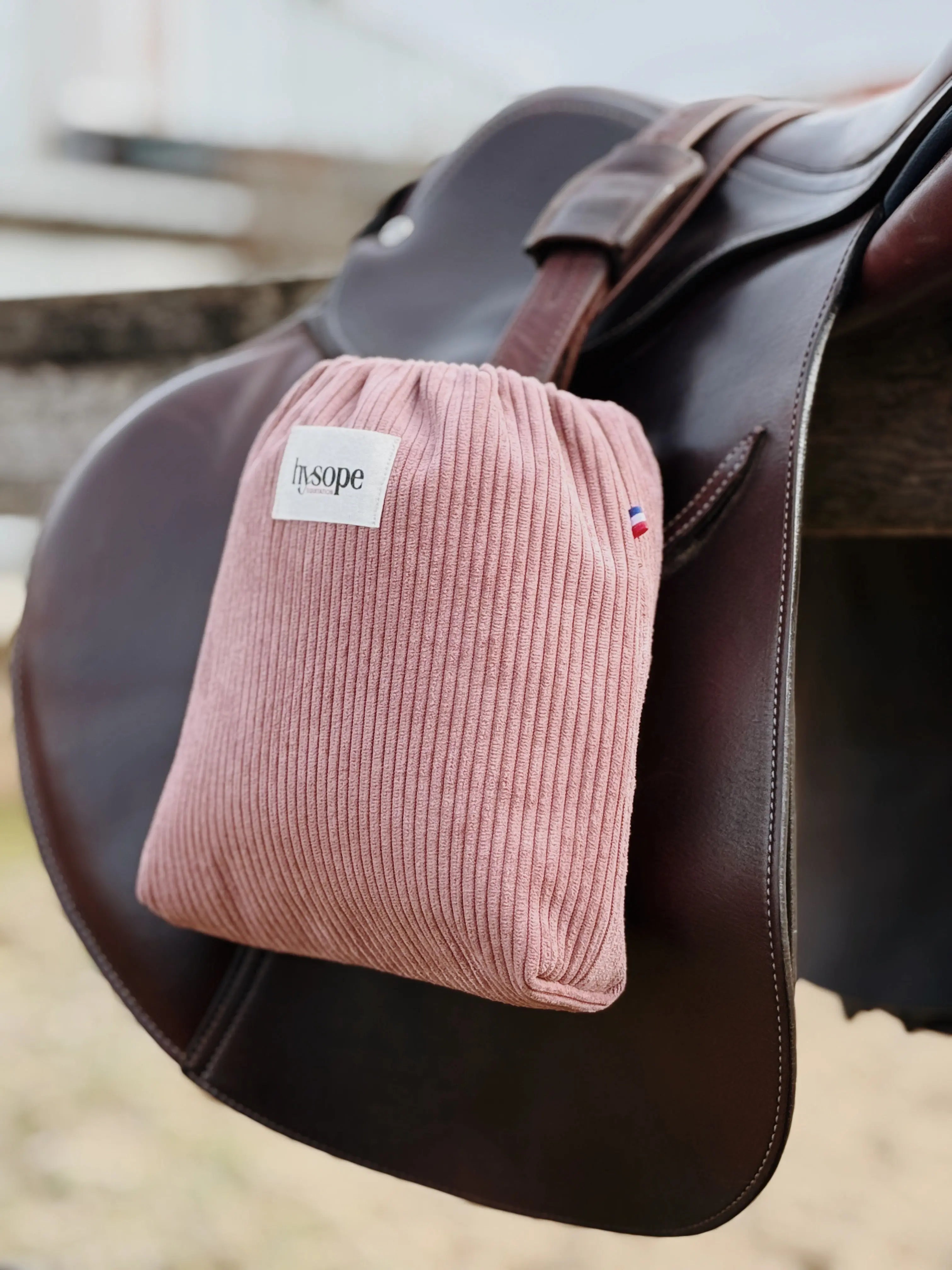 Housses d'étriers Velours Rose Hysope Équitation