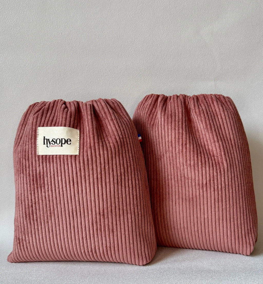 Housses d'étriers Velours Rose Hysope Équitation