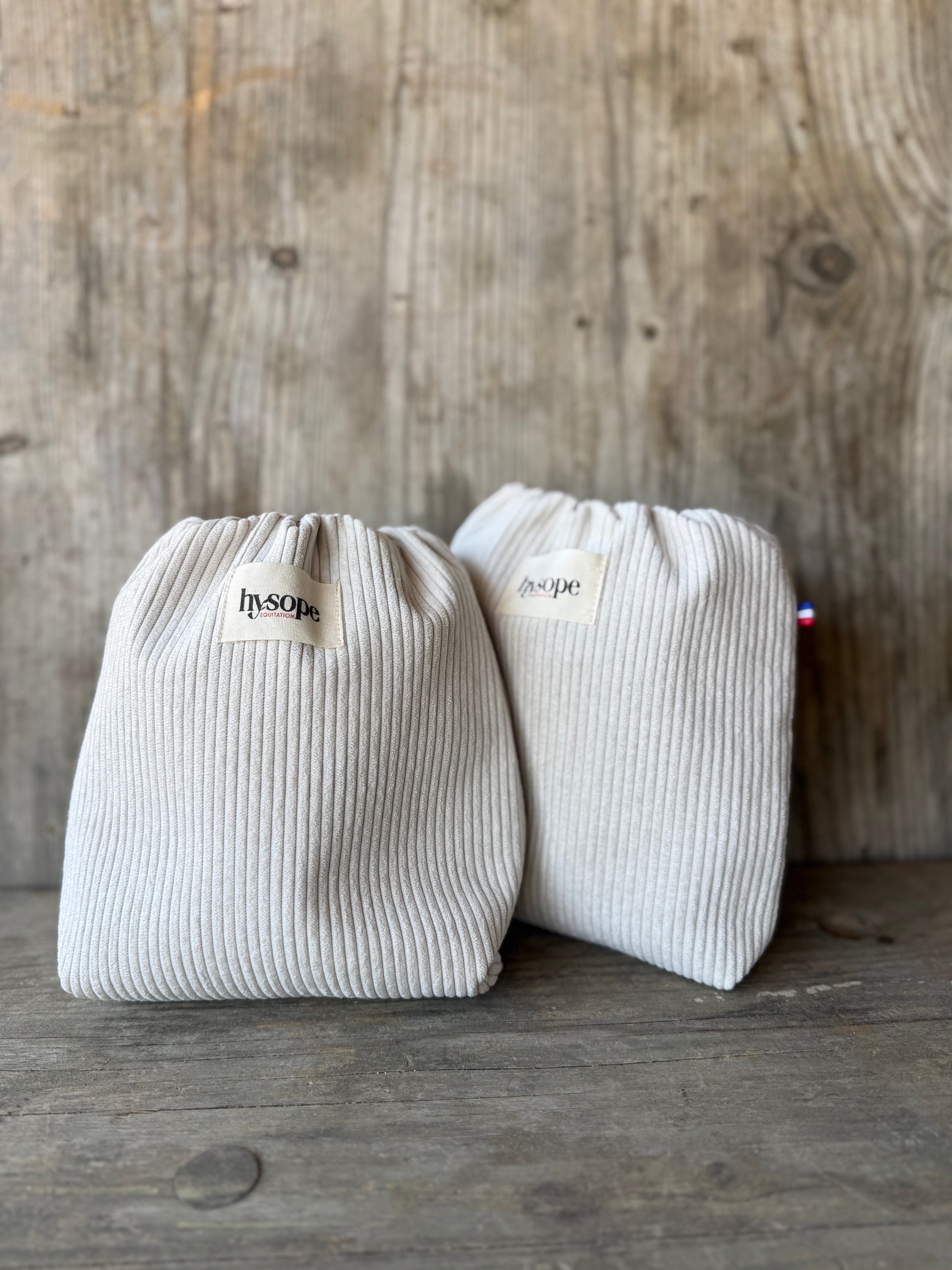 Housses d'étriers Velours Beige Sable